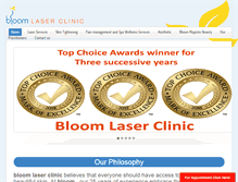 Tablet Screenshot of bloomlaserclinic.com